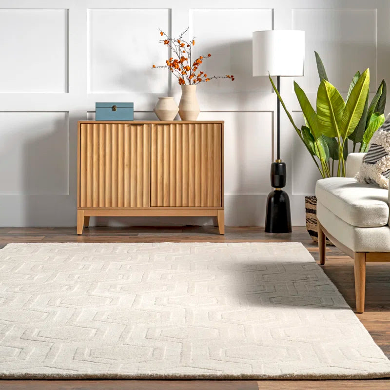 Japandi Hexagonal Pattern Rug