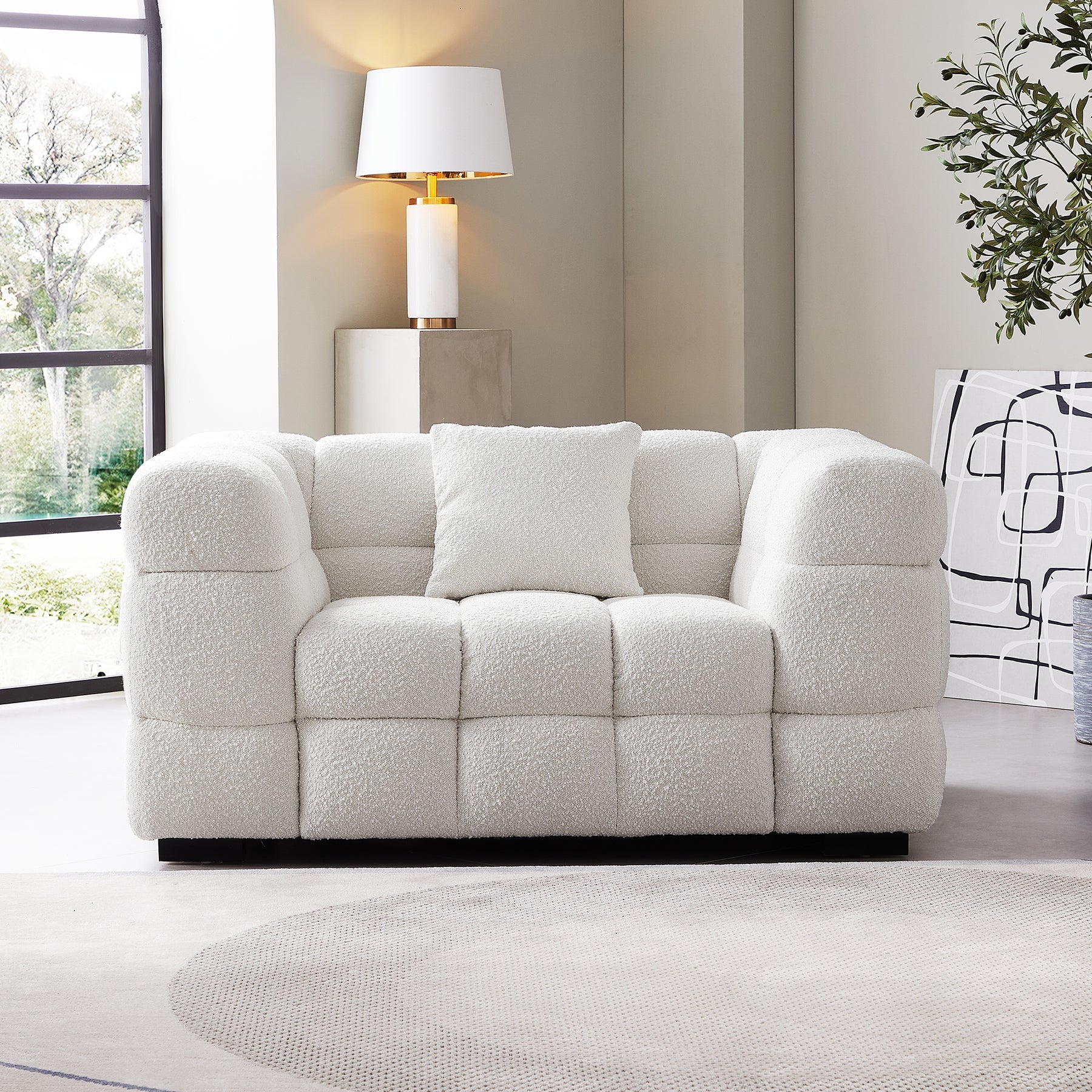 Japandi Boucle Armchair