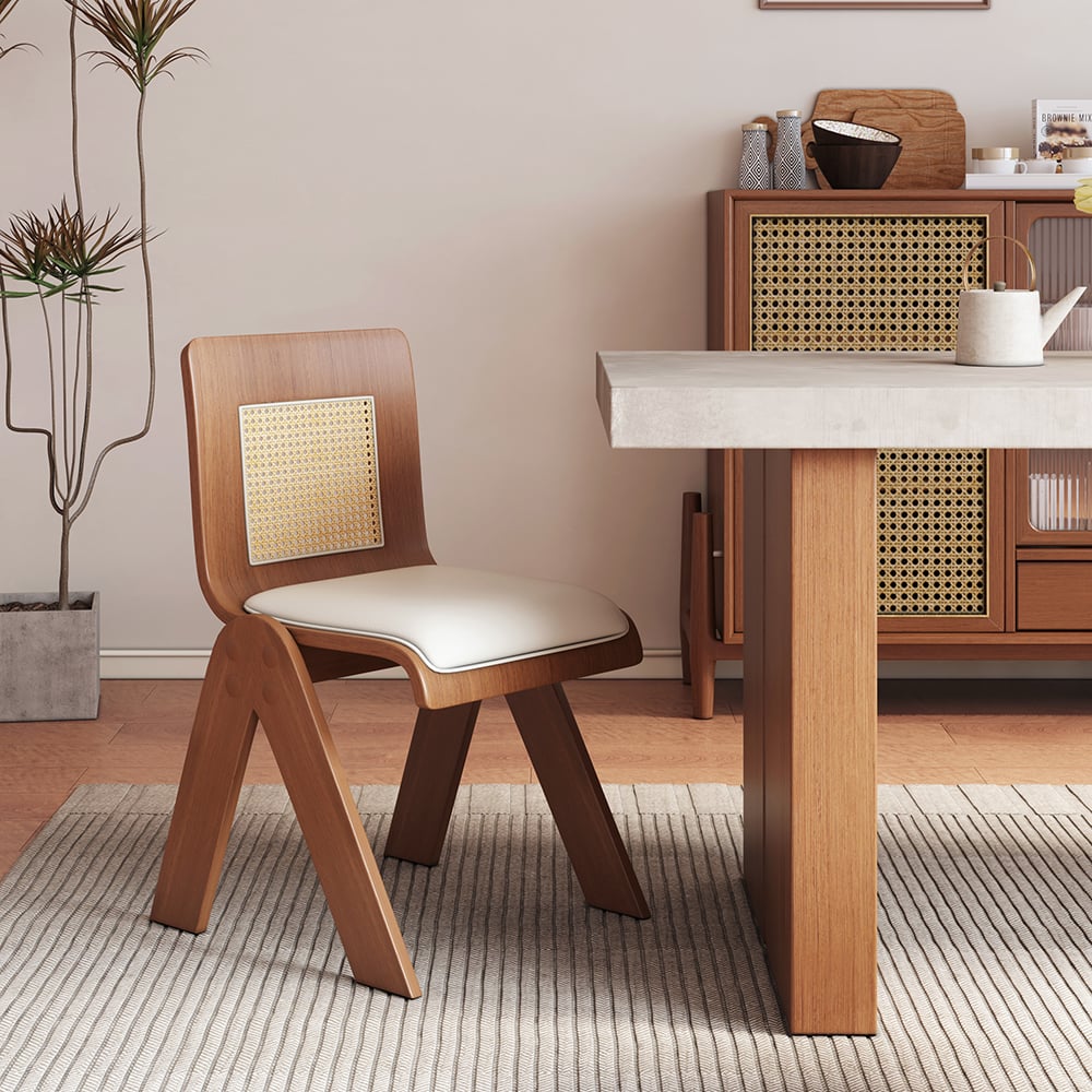 Japandi Walnut Dining Chair 