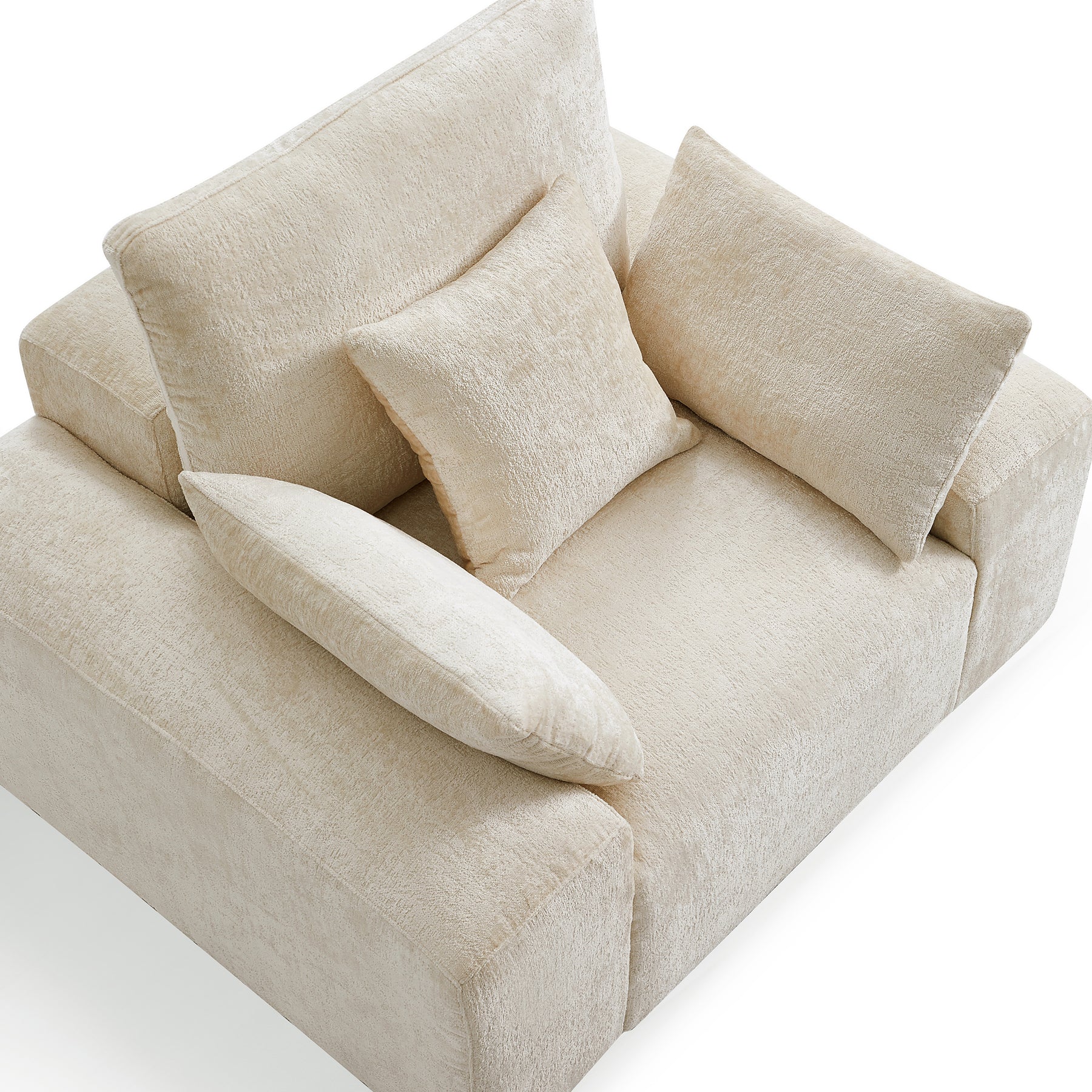 Japandi Beige Armchair