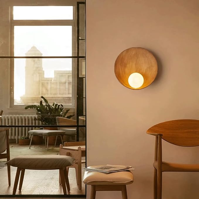 Brown Japandi Wall Light