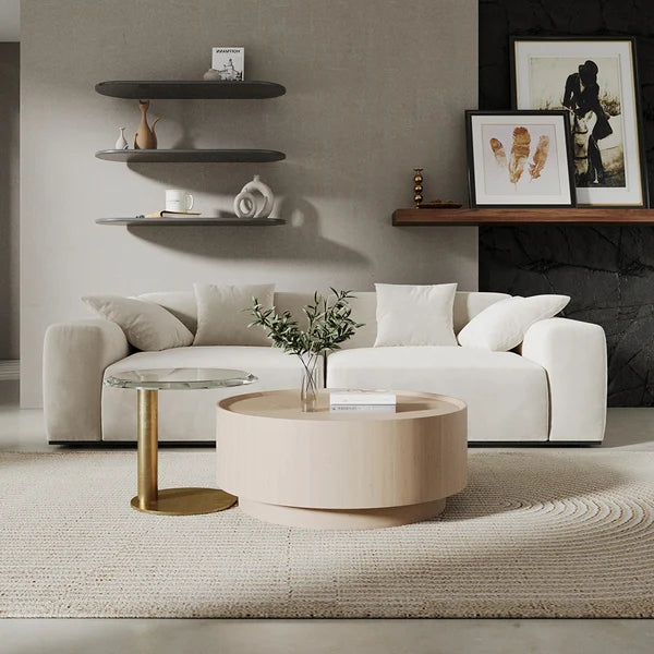 Japandi Storage Coffee Table Set