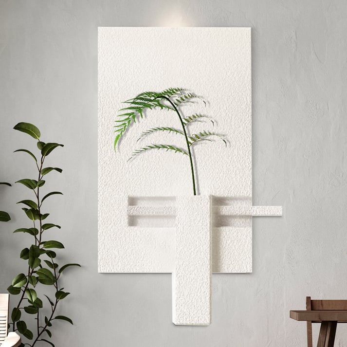 Japandi 3D Wall Art With Vase