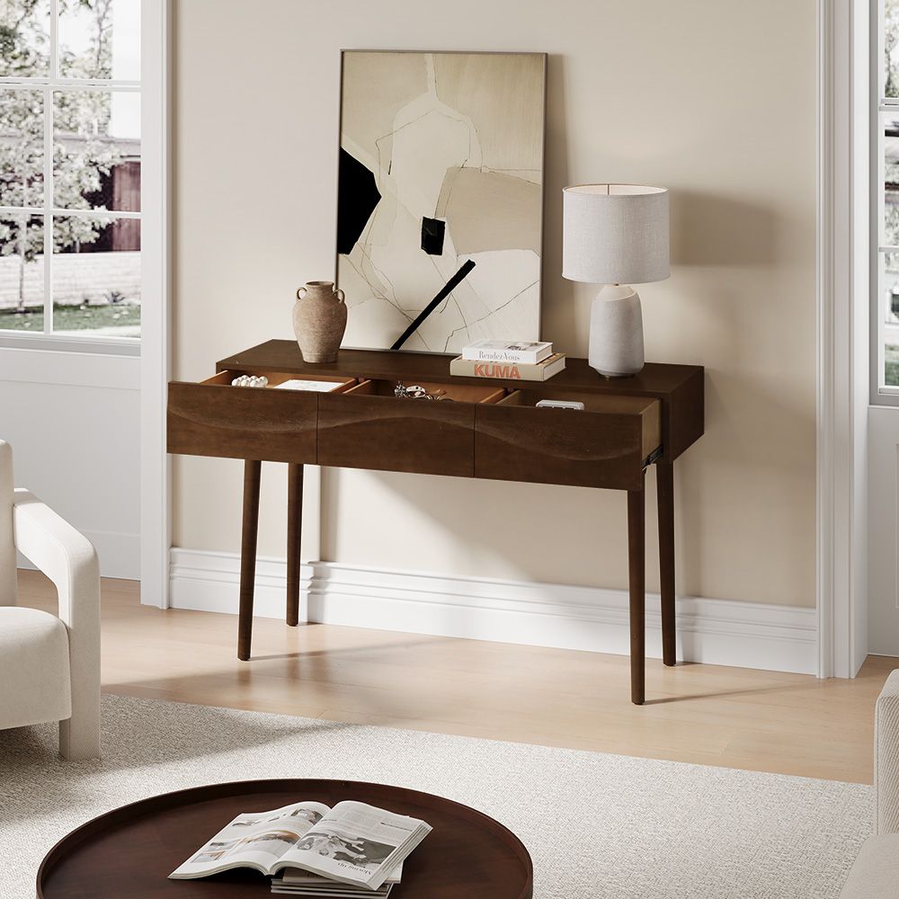 Japandi Solid Wood Console Table