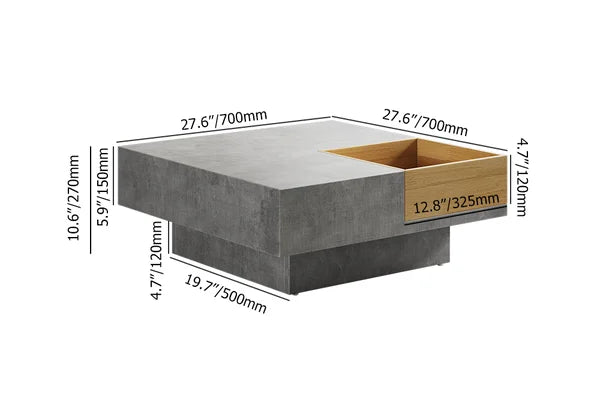 Japandi Gray Coffee Table