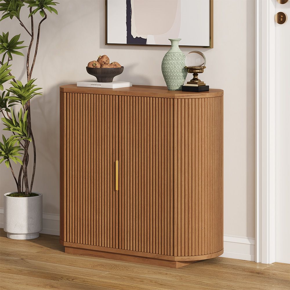 Japandi Tall Grille Design Sideboard