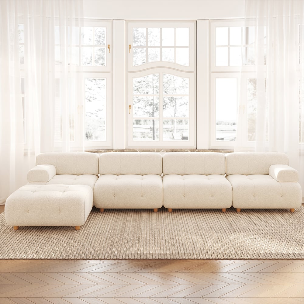 Japandi Corner Sectional Sofa