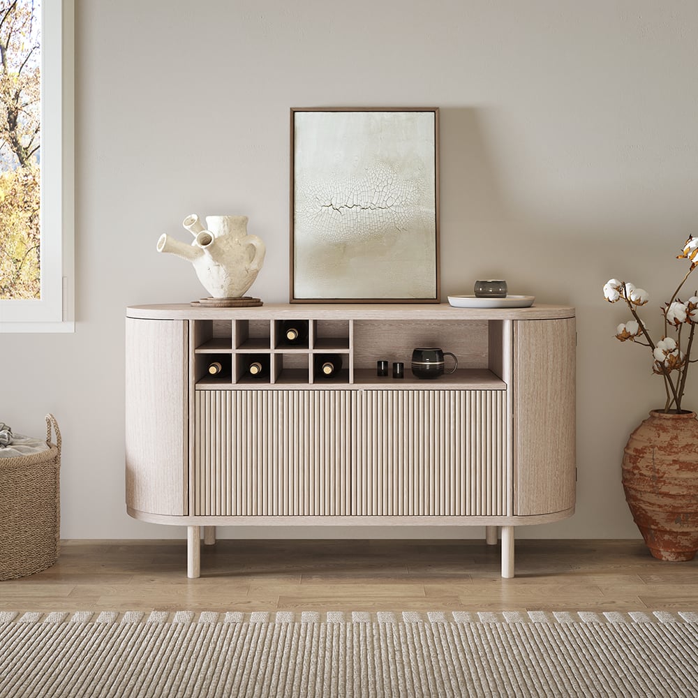 Japandi Tall Credenza