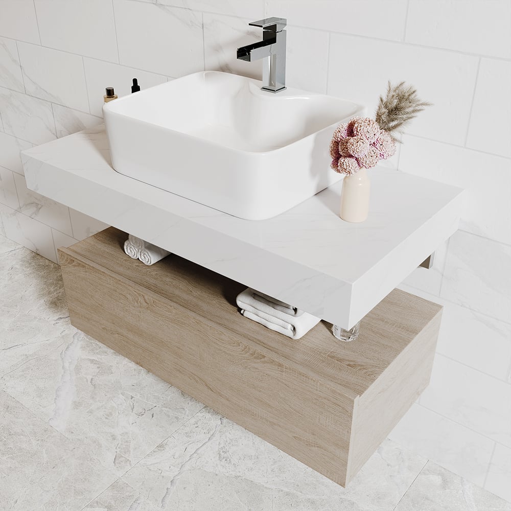 Japandi Floating Single Bathroom Vanity