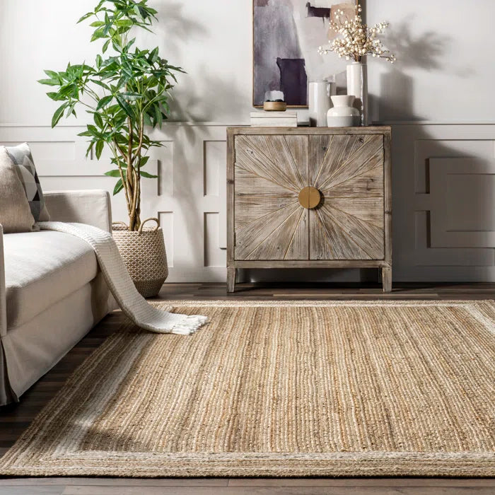 Japandi Jute Bordered Rug