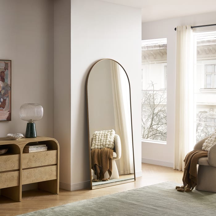 Japandi Arch Floor Mirror