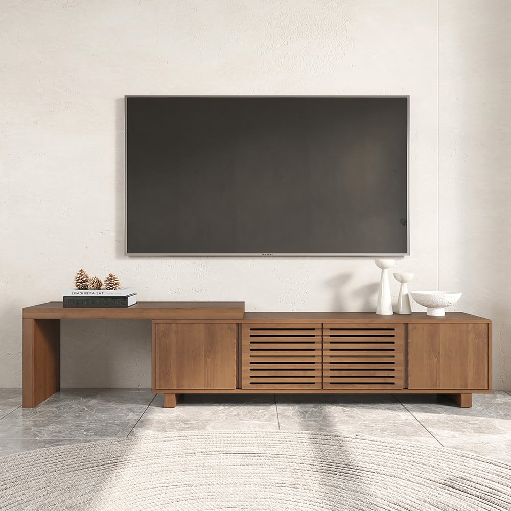 Japandi Walnut TV Stand