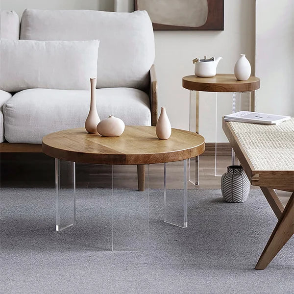 Modern Japandi Coffee Table (2 Pcs)