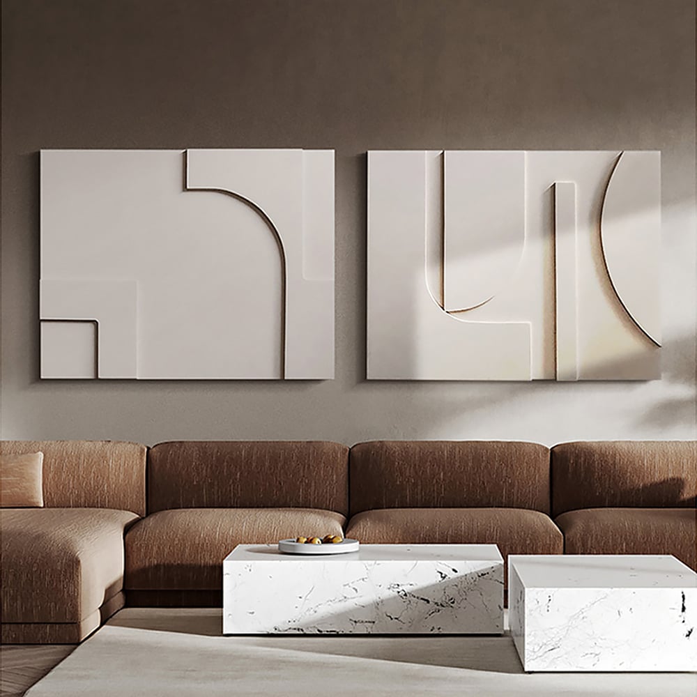 Japandi 3D Wall Art (2 Pieces)