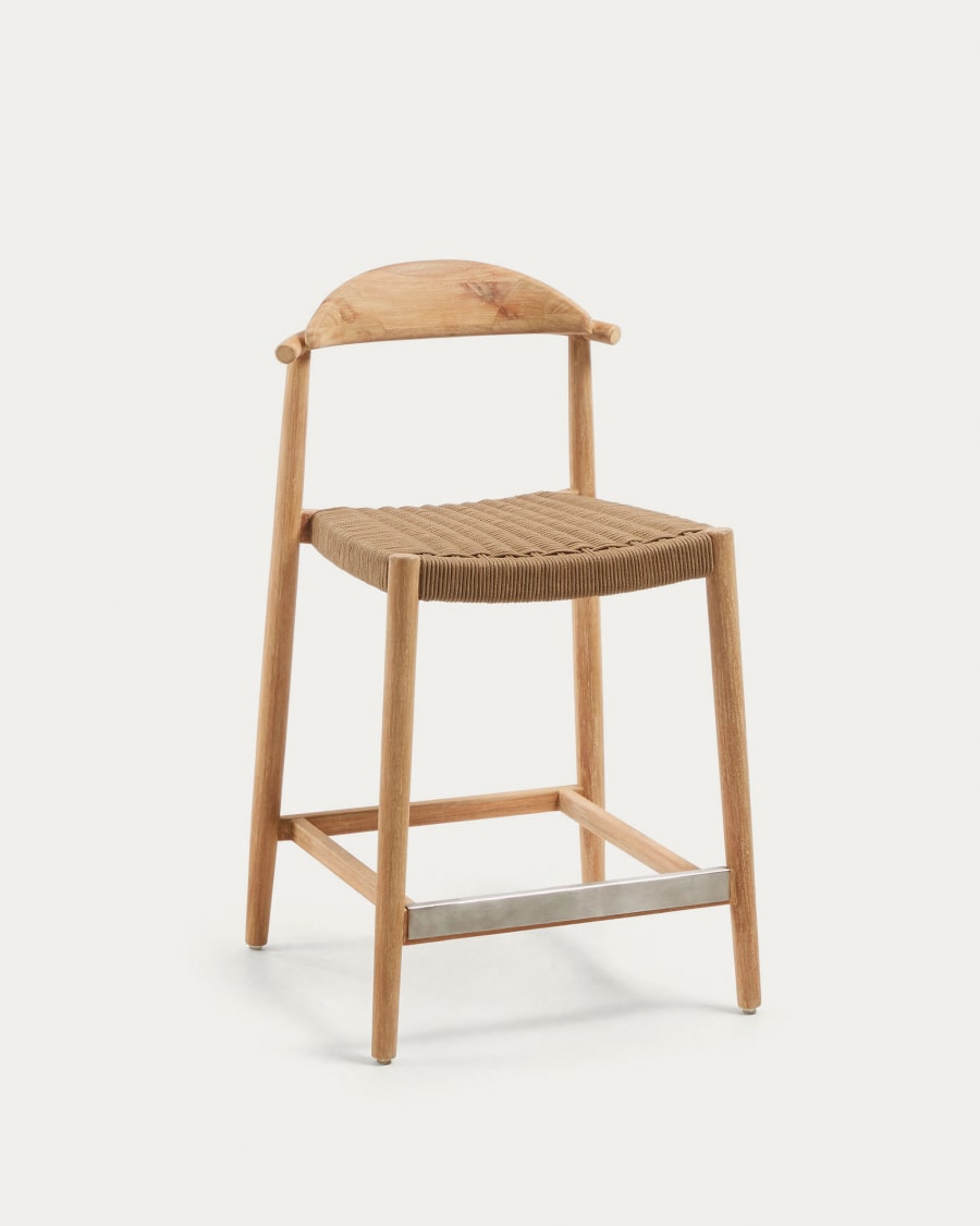 Japandi Solid Wood Stool Chair