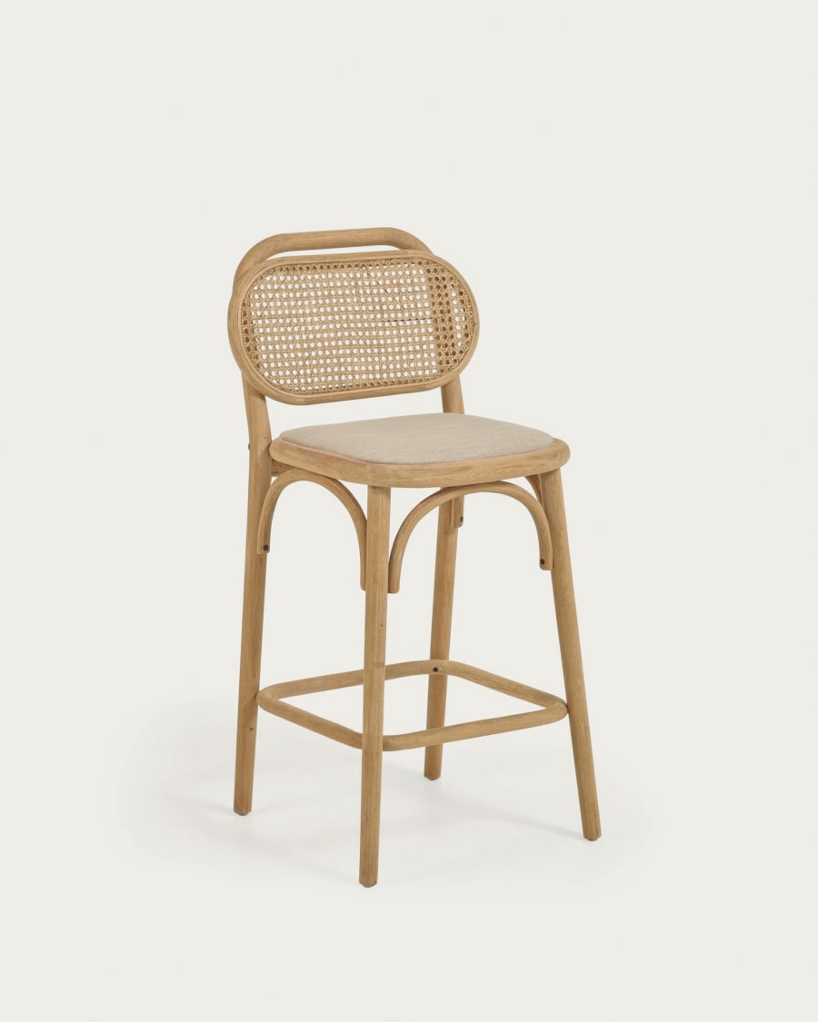 Japandi Rattan Stool Chair