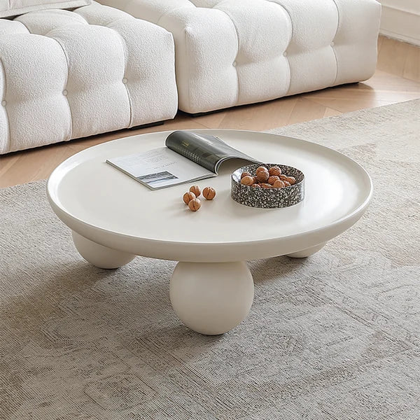 White Japandi Coffee Table