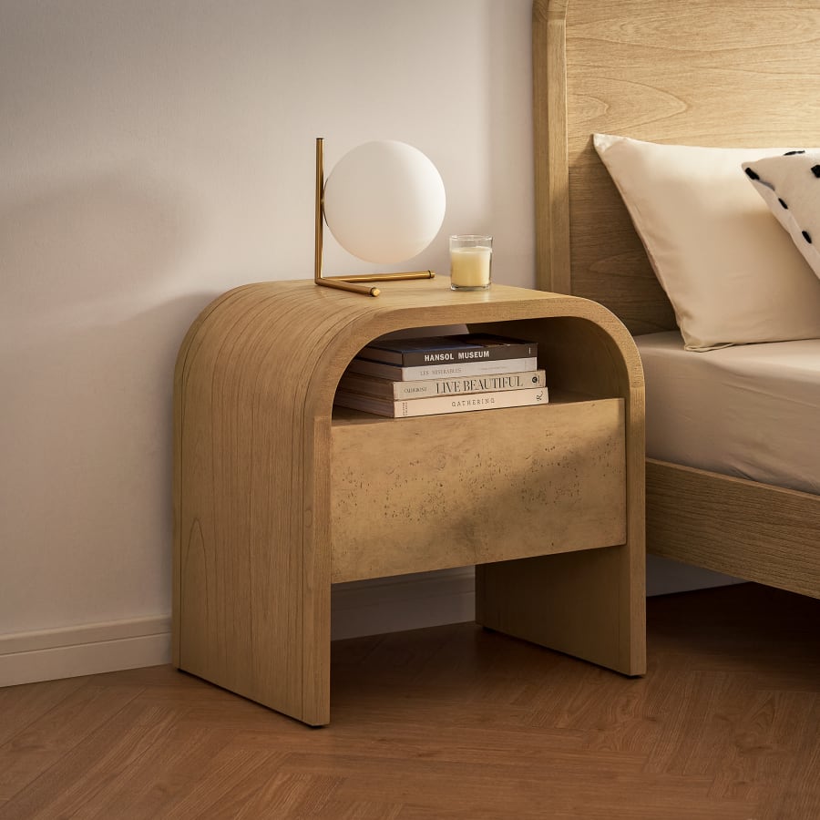 Japandi Wooden Nightstand