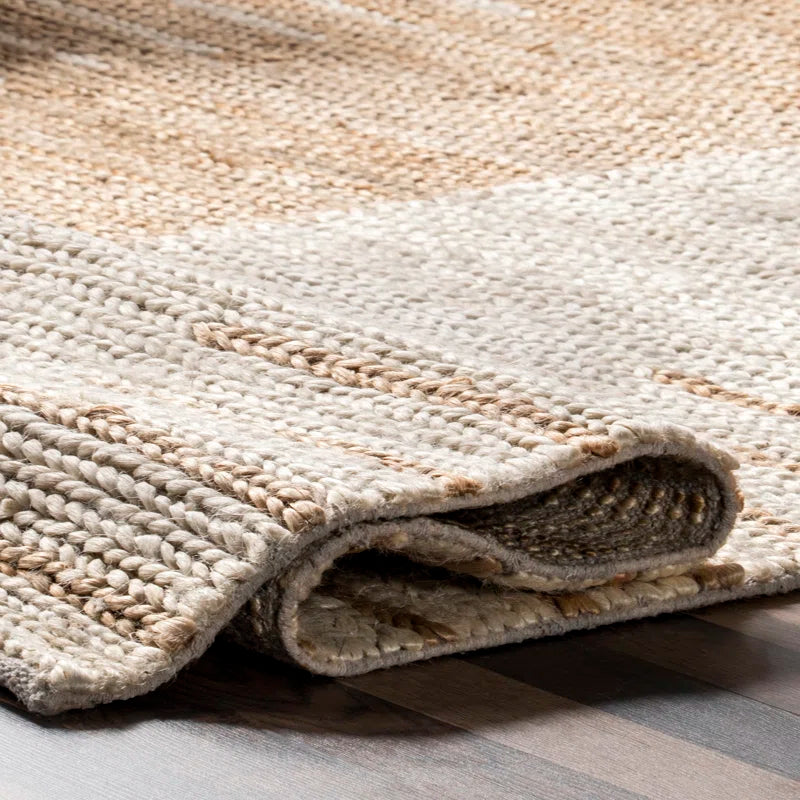 Japandi Geometric Jute Rug