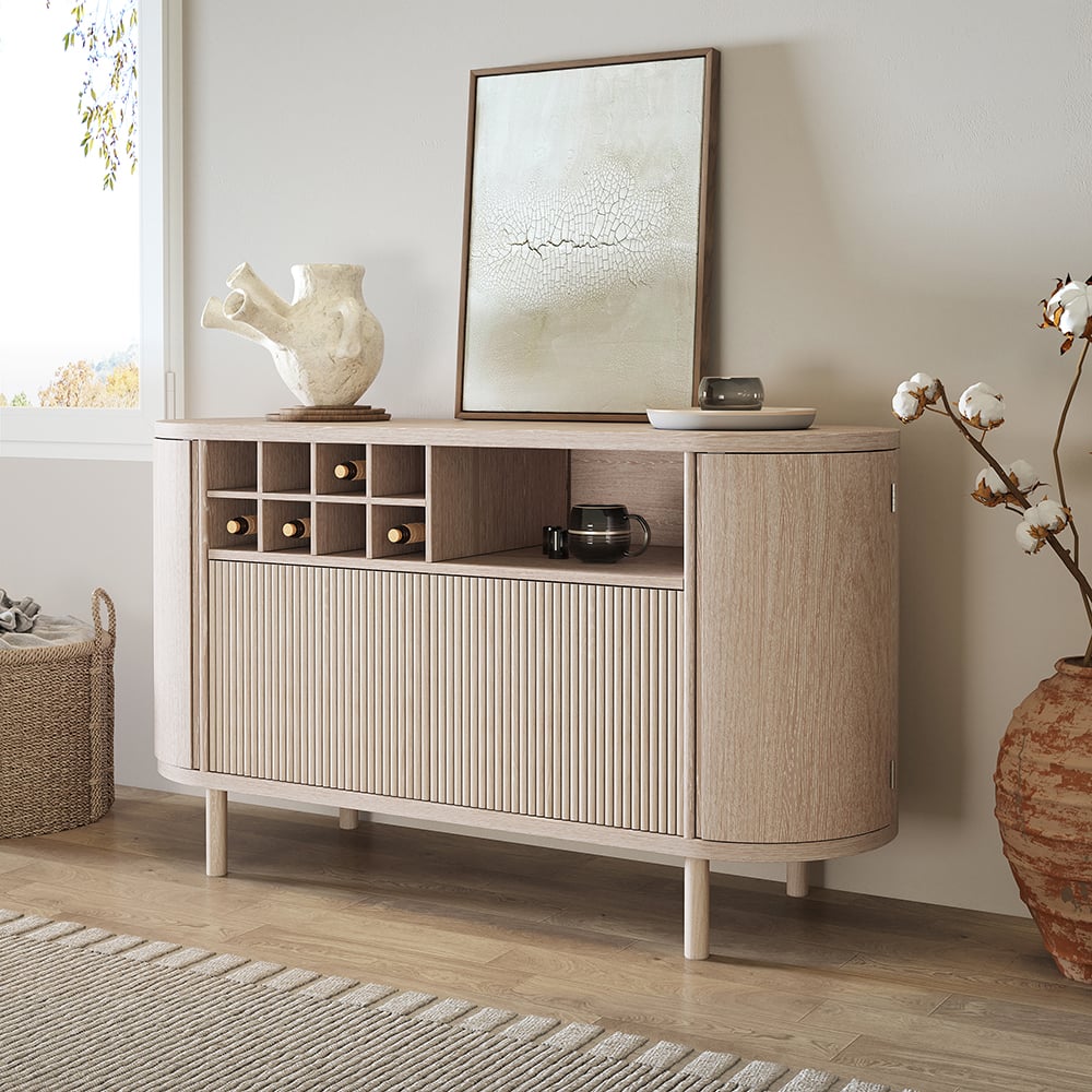 Japandi Tall Credenza