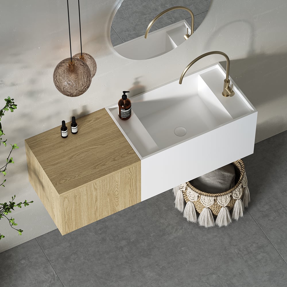 Japandi 40" Floating Bathroom Vanity