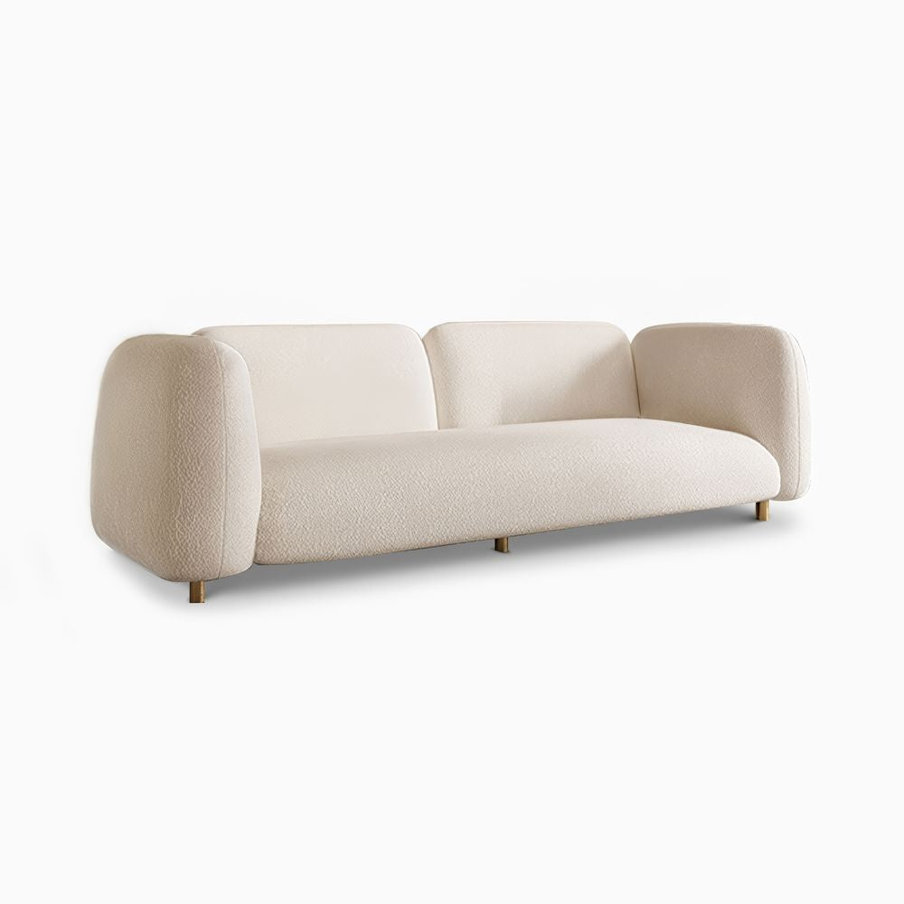 Japandi Velvet Upholstered Sofa