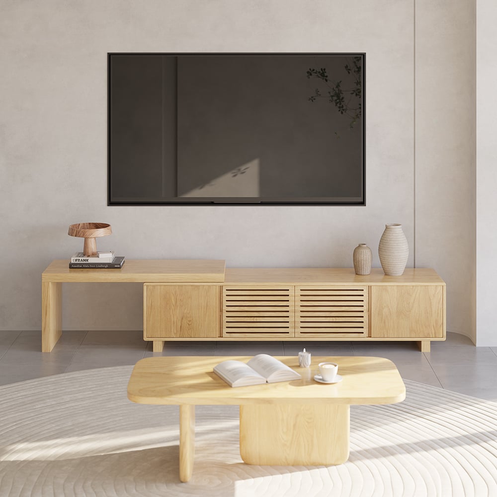 Japandi Wooden TV Stand