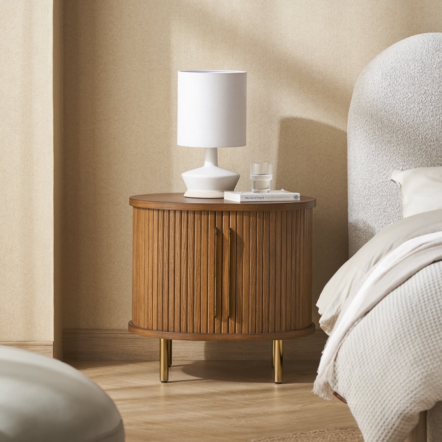 Japandi Oval Nightstand