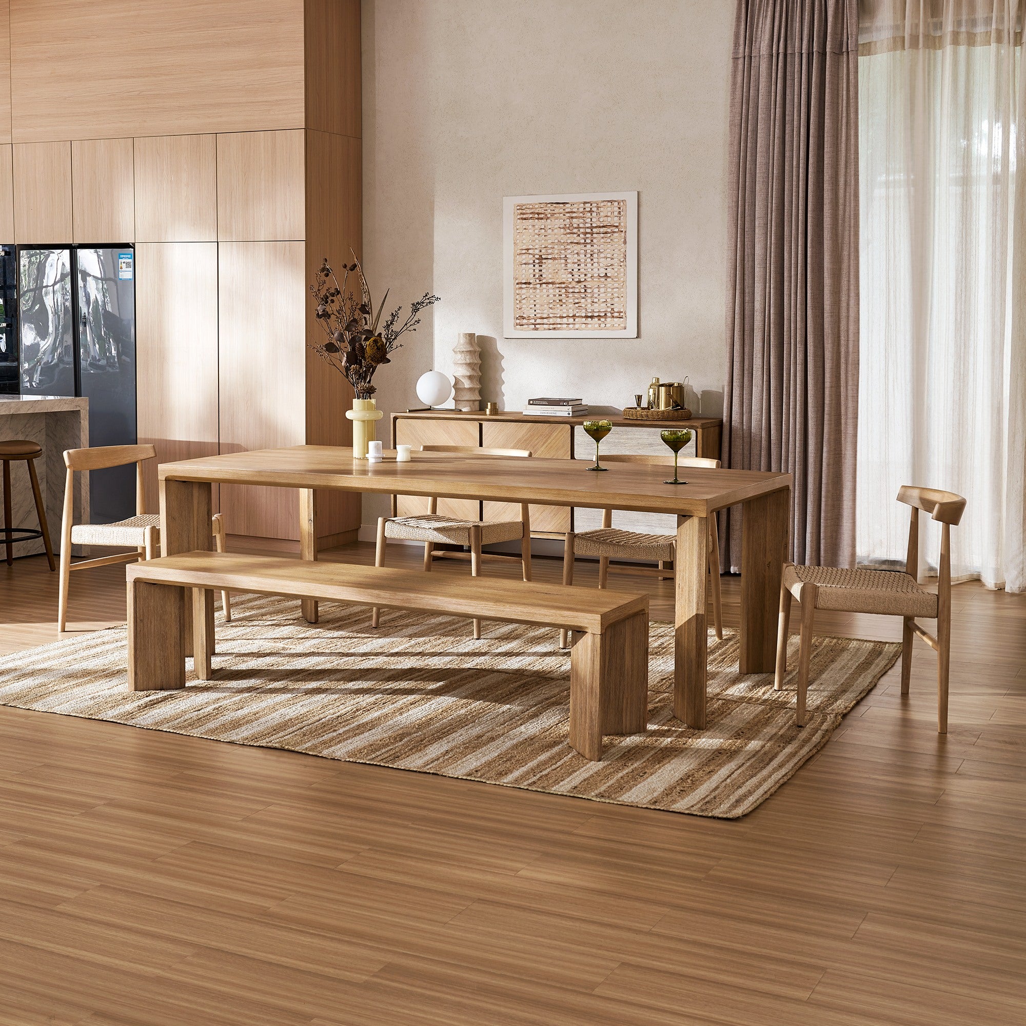 Japandi Accacia Wood Table