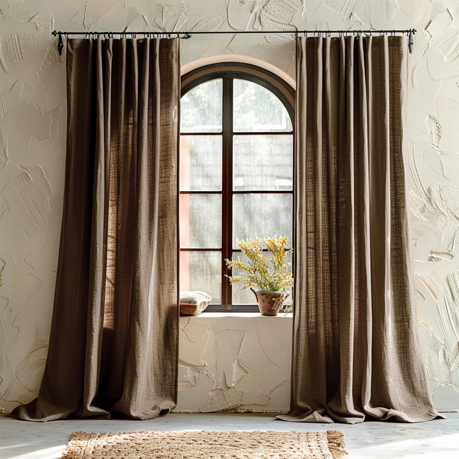 Japandi Custom Linen Blackout Curtains