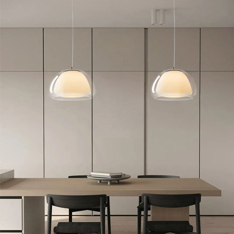 Japandi Glass Pendant Light