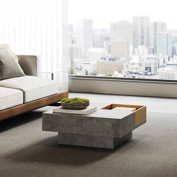 Japandi Gray Coffee Table