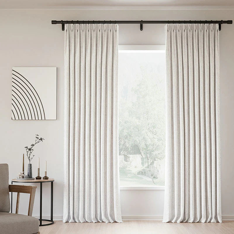 beige japandi curtains