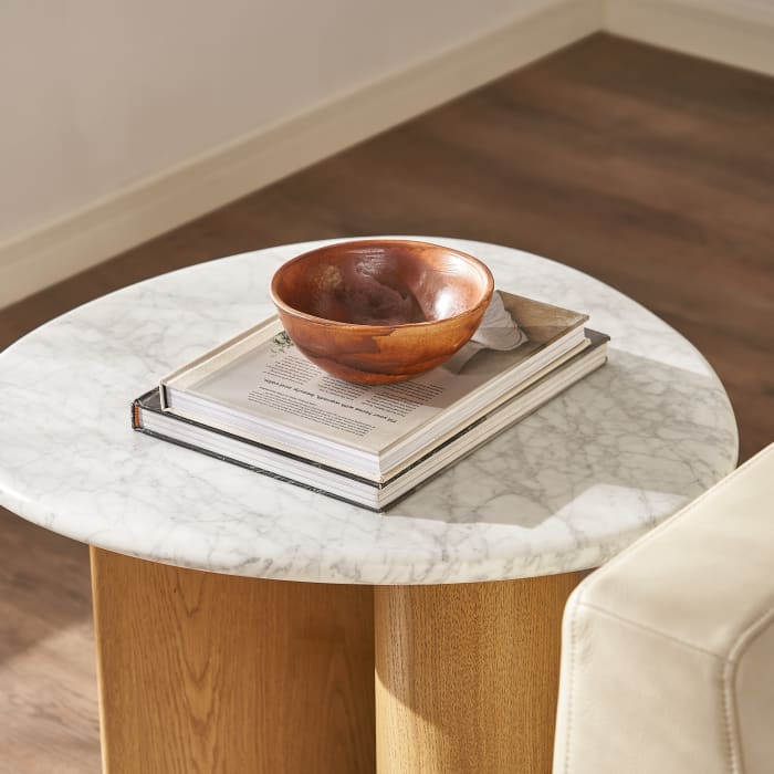 Japandi Marble Side Table