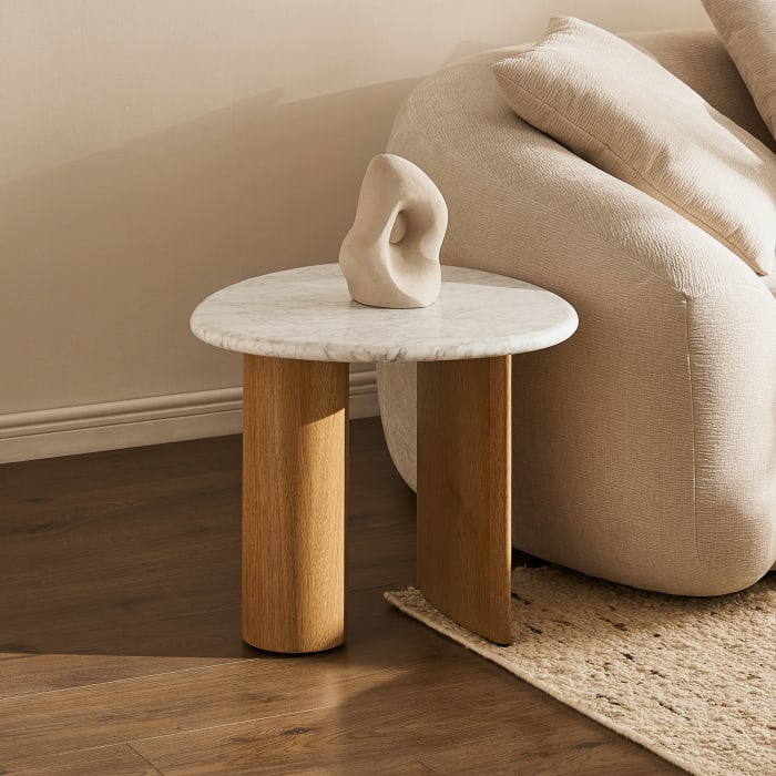 Japandi Marble Side Table