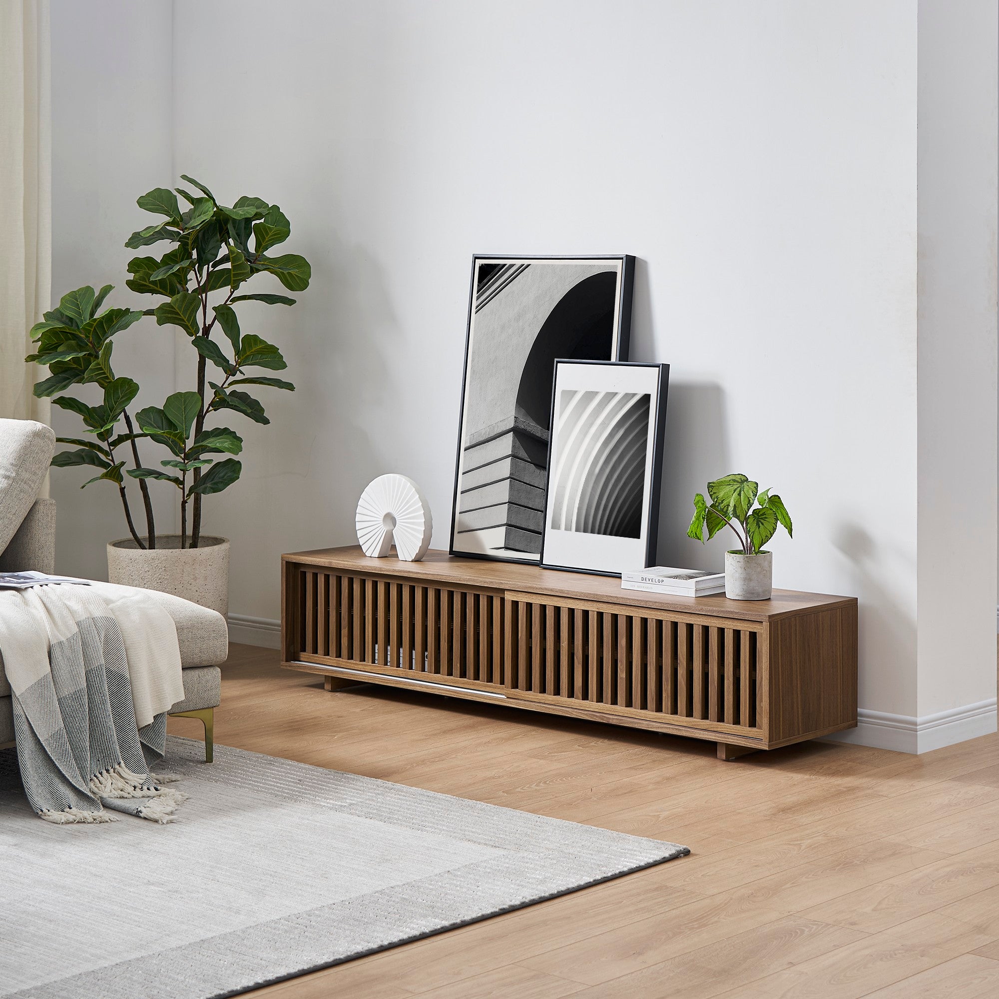 Japandi Small TV Stand