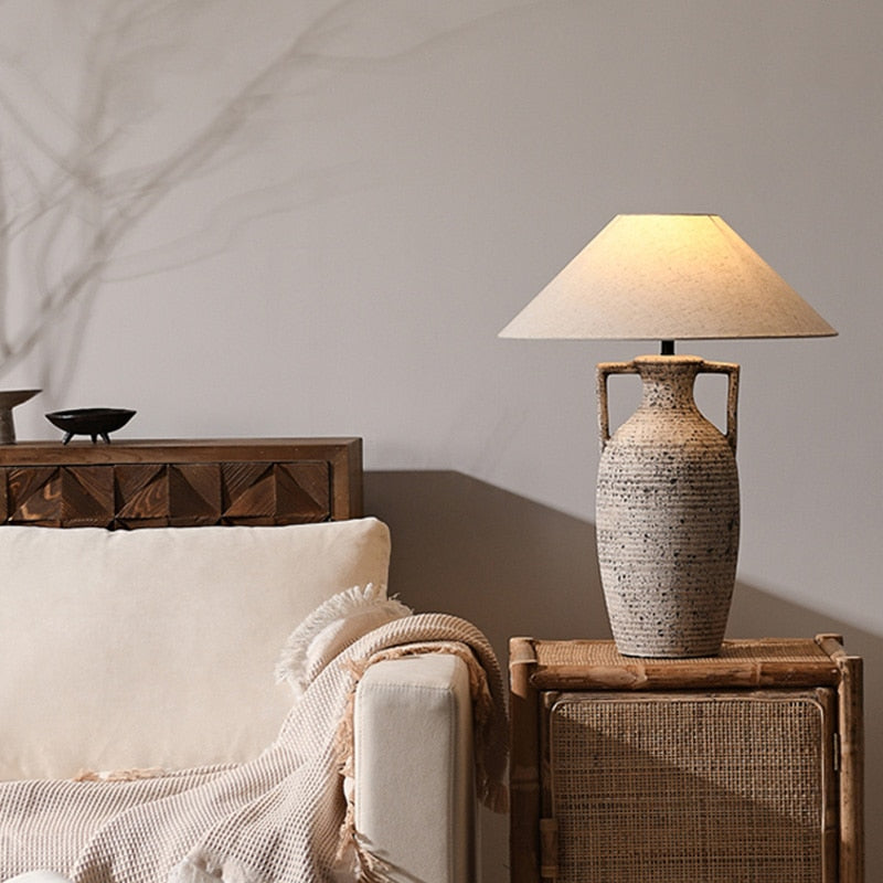 Large Japandi Table Lamp