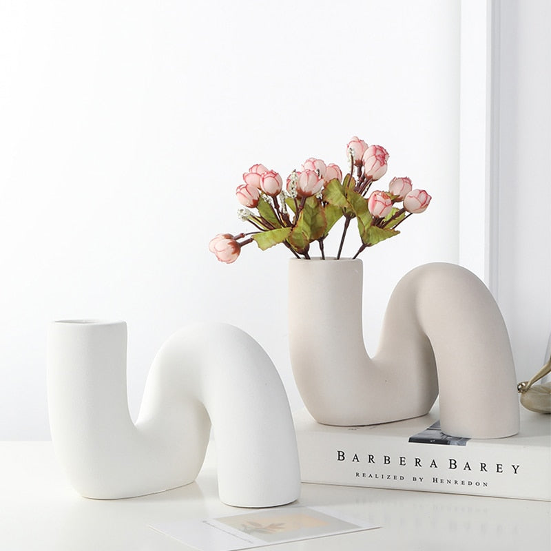 Japandi Twisted Tube Shape Vase | Japandistore®