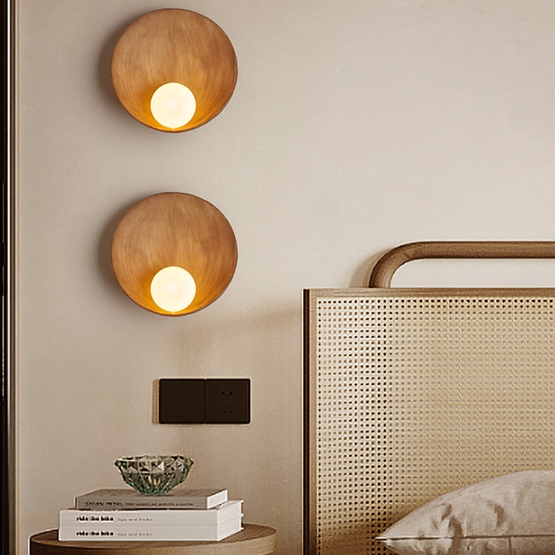 Brown Japandi Wall Light