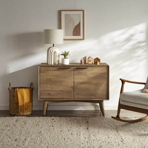 Japandi Small Wood Sideboard