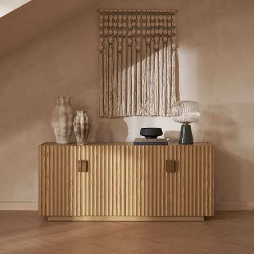 Japandi Fluted Panels Sideboard