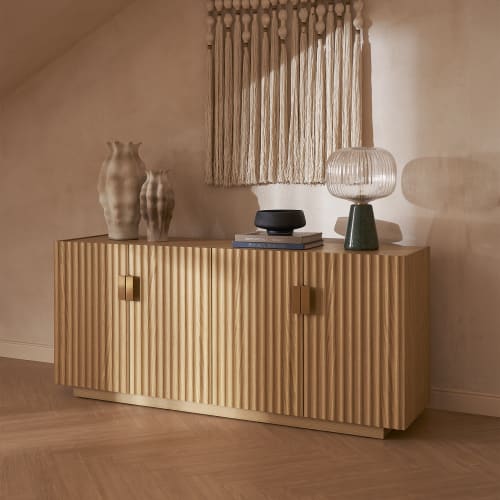 Japandi Fluted Panels Sideboard