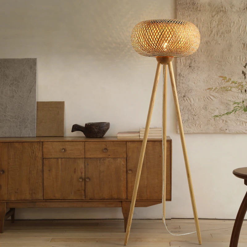 Japandi Bamboo Floor Lamp