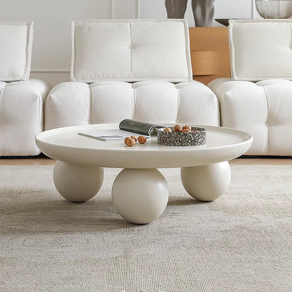 White Japandi Coffee Table  