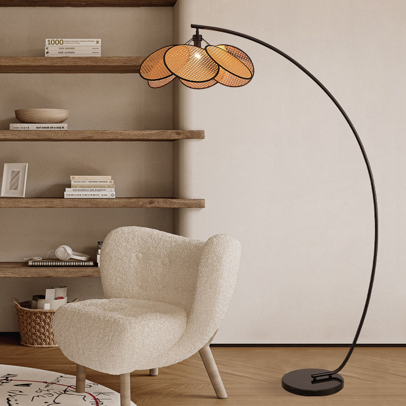 Japandi Rattan Floor Lamp